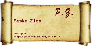 Peska Zita névjegykártya